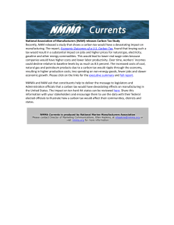 National Association of Manufacturers (NAM) releases Carbon Tax