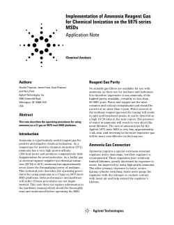 Implementation of Ammonia Reagent Gas for Chemical