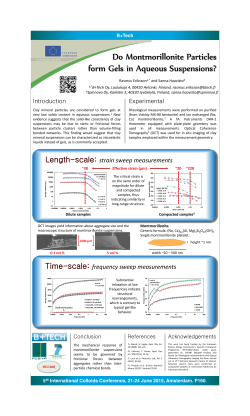 the gel formation of montmorillonite particles