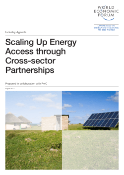 Scaling Up Energy Access through Cross-sector Partnerships