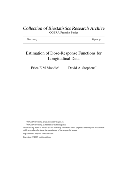 Estimation of Dose-Response Functions for Longitudinal Data