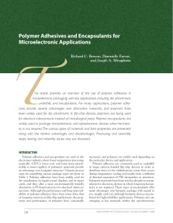 Polymer Adhesives and Encapsulants for Microelectronic Applications