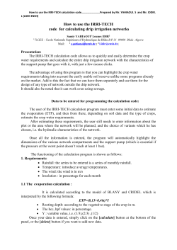 How to use the IRRI-TECH code for calculating drip