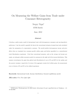 On Measuring the Welfare Gains from Trade under Consumer
