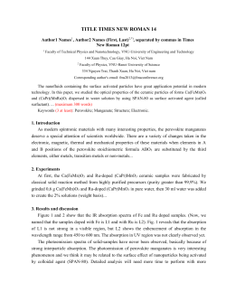 The excited state in nano solution containing manganate ceramic