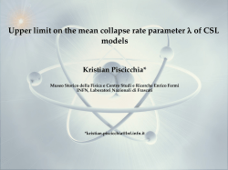Upper limit on the mean collapse rate parameter &lambda; of
