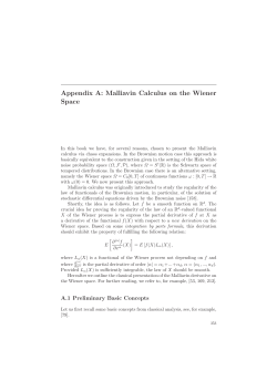 Malliavin Calculus on the Wiener Space