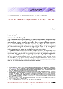 The Use and Influence of Comparative Law in