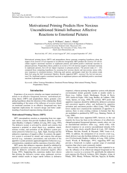 Motivational Priming Predicts How Noxious Unconditioned Stimuli