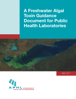 A Freshwater Algal Toxin Guidance Document for Public Health