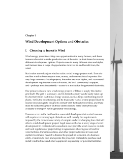 Farmers` Guide to Wind Energy - Chapter 1: Wind Development