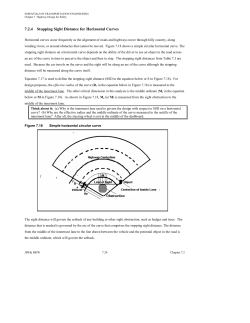 7.2.4 Stopping Sight Distance for Horizontal Curves