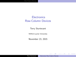 Row-Column Devices - Wilfrid Laurier University Physics Labs