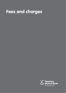 Fees and charges - Teachers Mutual Bank