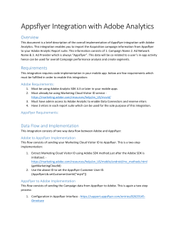 Appsflyer Integration with Adobe Analytics