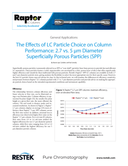 The Effects of LC Particle Choice on Column Performance