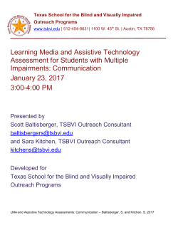 Handout  - TSBVI Media Library