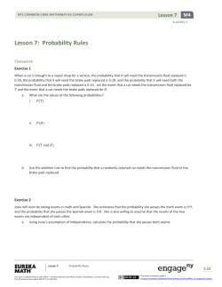 Algebra II Module 4, Topic A, Lesson 7: Student Version