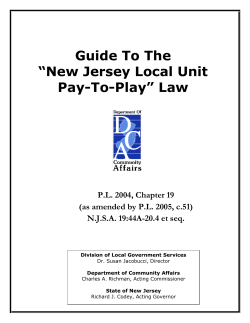Guide To The &ldquo;New Jersey Local Unit Pay-To