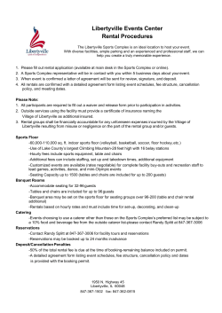 Libertyville Events Center Rental Procedures