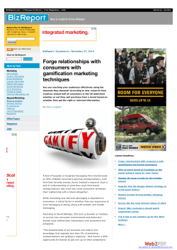 Forge relationships with consumers with gamification