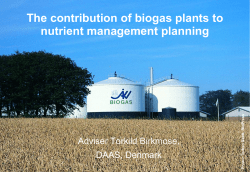 The contribution of biogas plants to nutrient