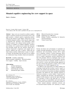 Situated cognitive engineering for crew support in space