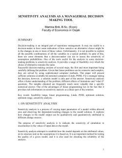 ANALIZA OSJETLJIVOSTI