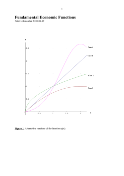 Fundamental Economic Functions