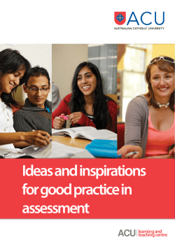 Ideas and inspirations for good practice in assessment