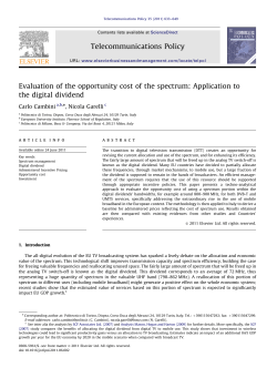 Evaluation of the opportunity cost of the spectrum: Application to the