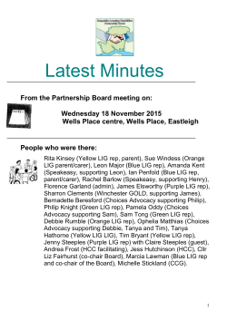 From the Partnership Board meeting on