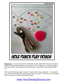 Hole Punch Play Dough