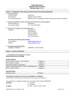 Safety Data Sheet Rapicide PA Part A