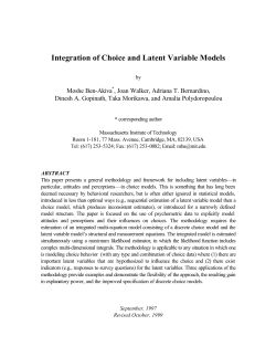Integration of Choice and Latent Variable Models