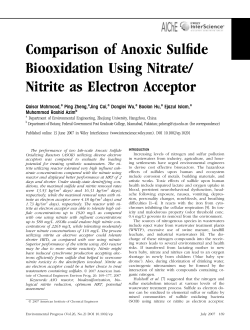 Comparison of anoxic sulfide biooxidation using nitrate/nitrite as
