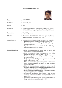 curriculum vitae - Center for Development Research (ZEF)