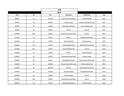 Date Day Time Home Team Visiting Team Field 4/8/2017 Sat 10:00