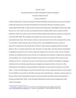 Educational Standards for Students with Significant Intellectual