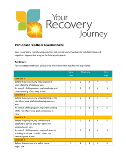 Participant Feedback Questionnaire