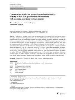 Comparative studies on properties and antioxidative activity of fish
