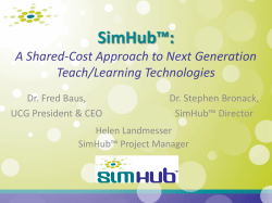 SimHub&trade;: A Shared-Cost Approach to Next Generation