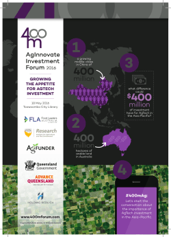 400 400 $400 - 400M AgTech Investment Forum