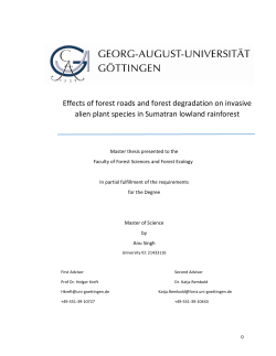 Effects of forest roads and forest degradation on invasive alien plant