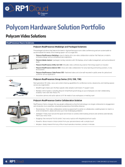 Polycom Hardware Solution Portfolio