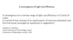 Gross primary production vs. chlorophyll Chlorophyll use efficiency
