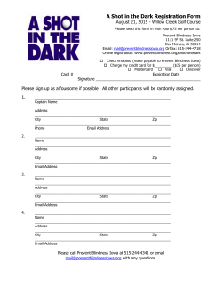 A Shot in the Dark Registration Form