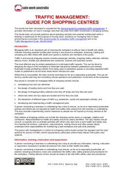 Traffic management: Guide for shopping centres