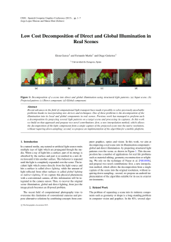 Low Cost Decomposition of Direct and Global Illumination in