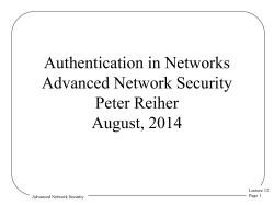 Lecture 12 - The Laboratory for Advanced Systems Research